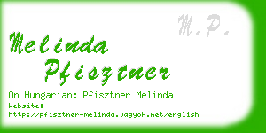 melinda pfisztner business card